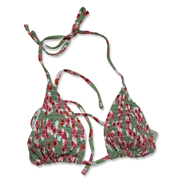 Floral Print Bikini Set | Triangle Bra+High Cut Cheeky Bottoms  | S | NWOT - Picture 2 of 5